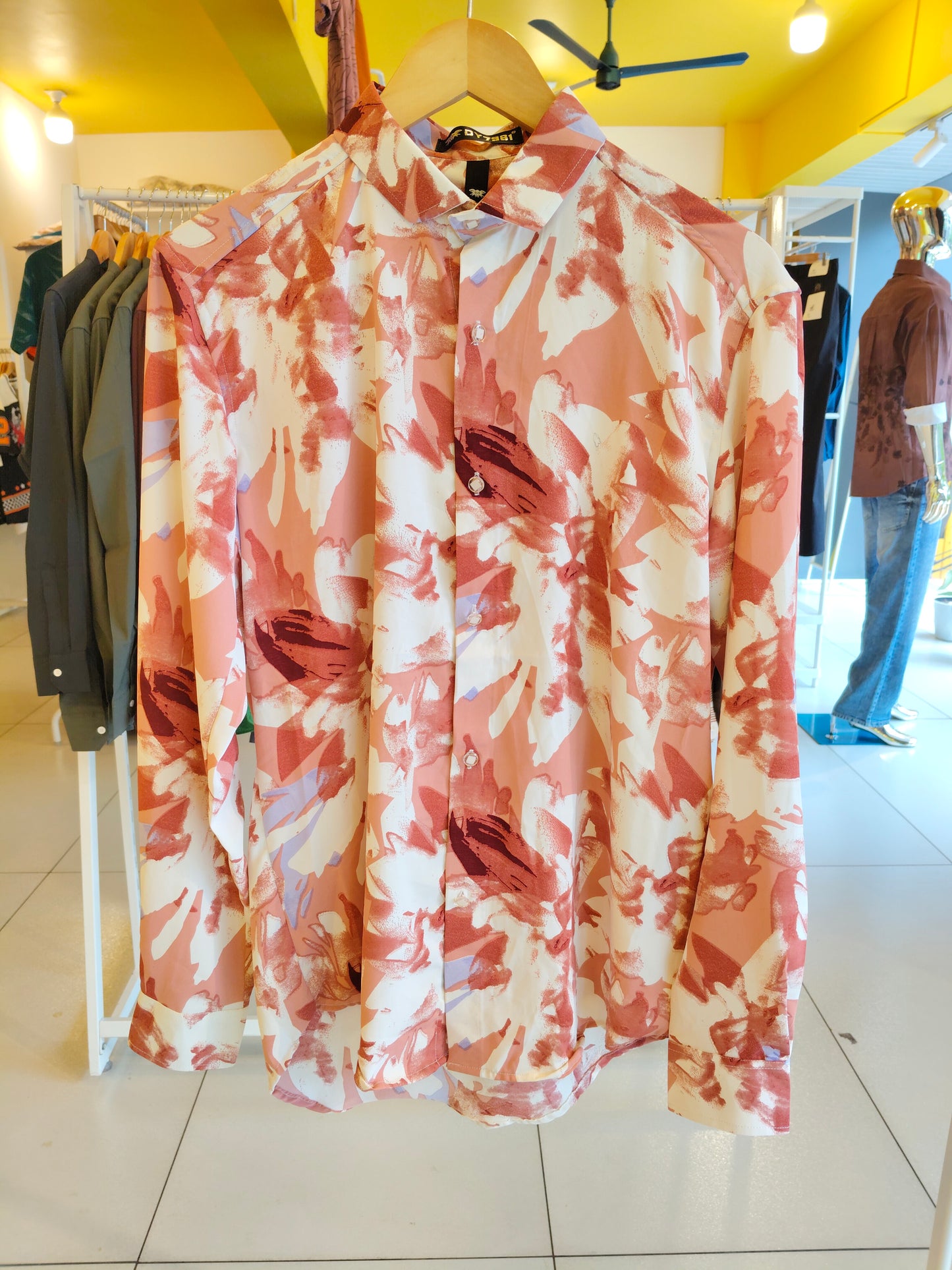 Men's Oversized Printed Shirt (MEDIUM)