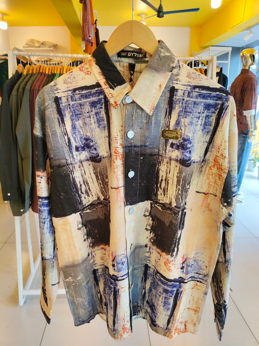 Men's Oversized Printed Shirt (LARGE)