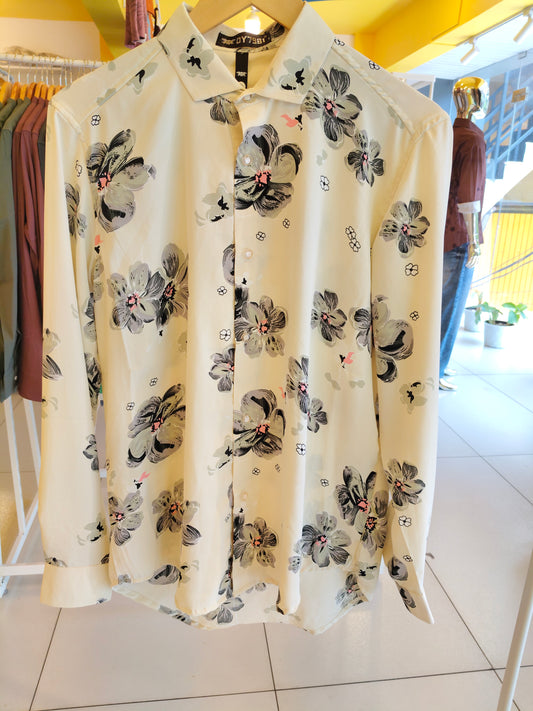 Men's Oversized Printed Shirt (MEDIUM)