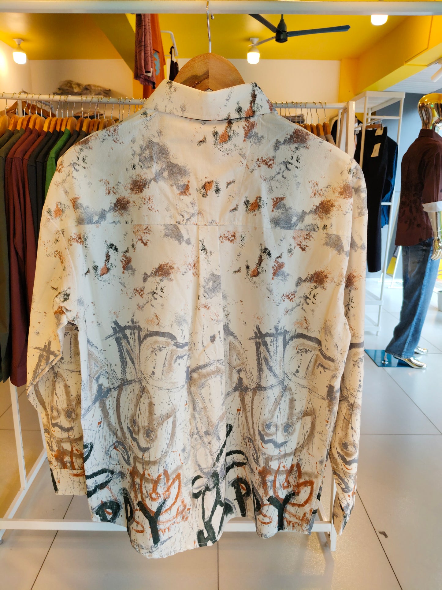 Men's Oversized Printed Shirt (MEDIUM)