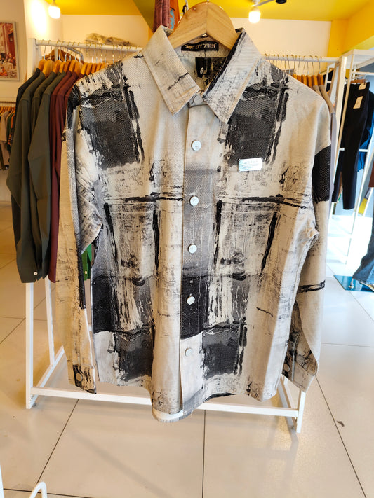 Men's Oversized Printed Shirt (LARGE)