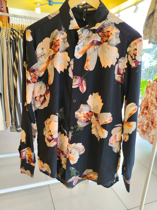 Men's Oversized Printed Shirt (MEDIUM)