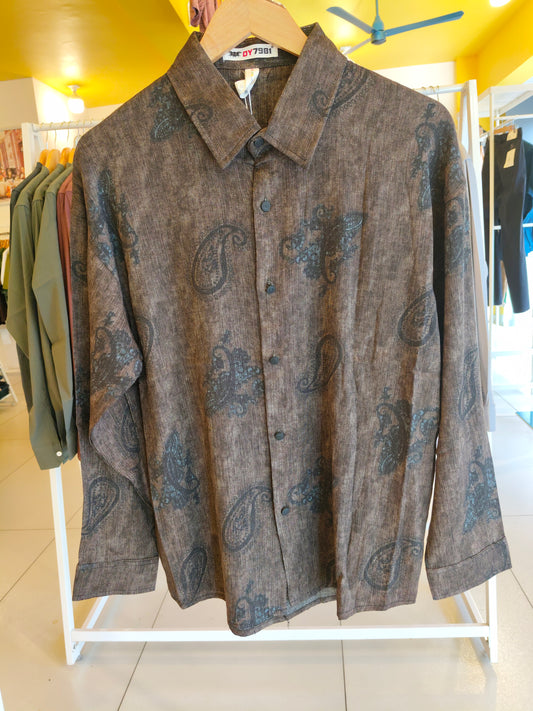 Men's Oversized Printed Shirt (MEDIUM)