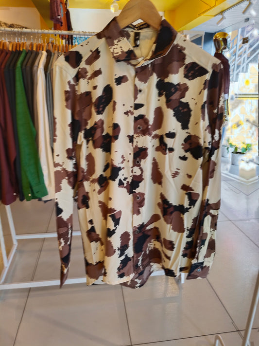 Men's Oversized Printed Shirt (MEDIUM)