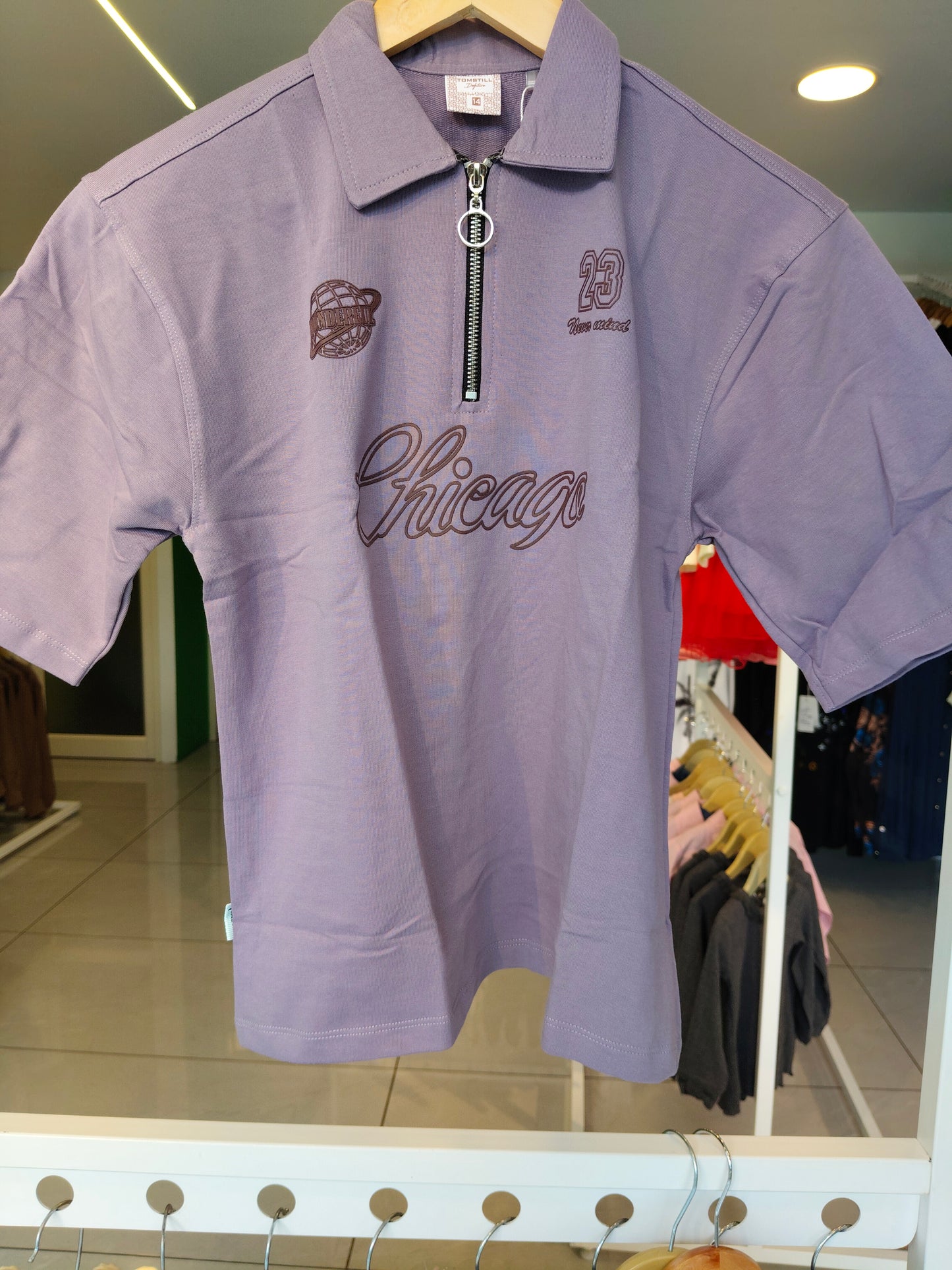 Kids' Zip-Up  Polo T-Shirt ( 14 year)