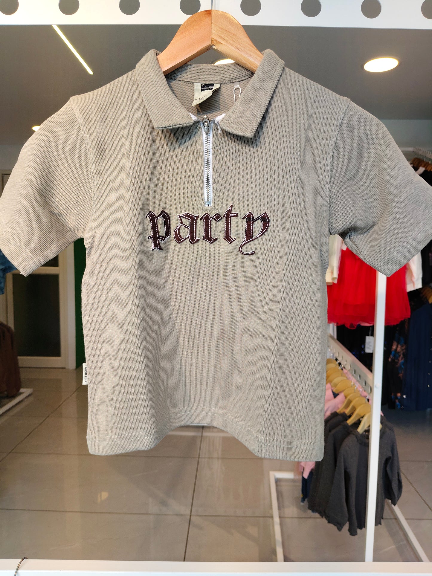 Kids' Zip-Up  Polo T-Shirt (12 year)