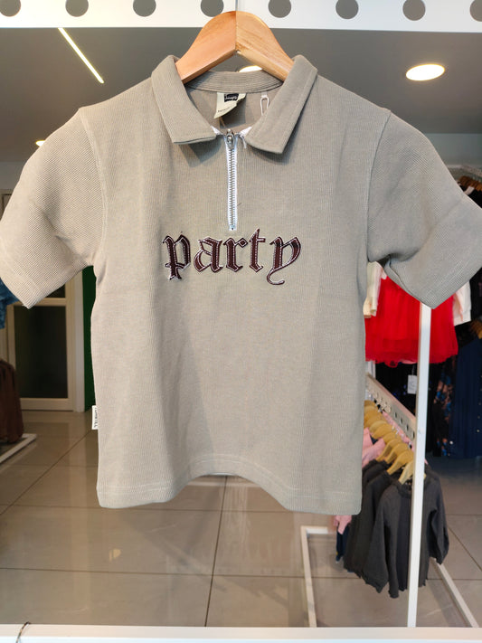 Kids' Zip-Up  Polo T-Shirt (12 year)