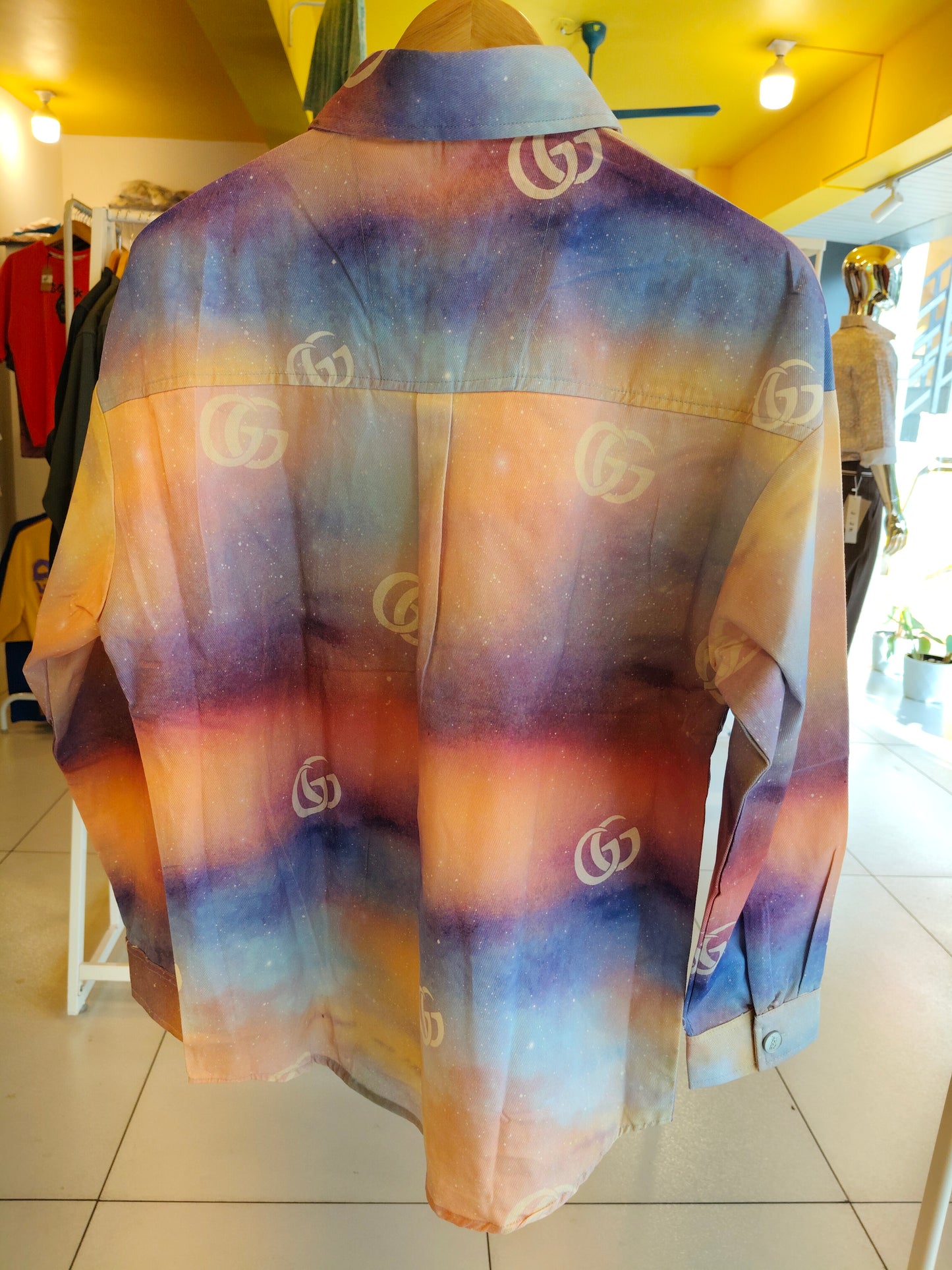 Men's Oversized Printed Shirt (MEDIUM)