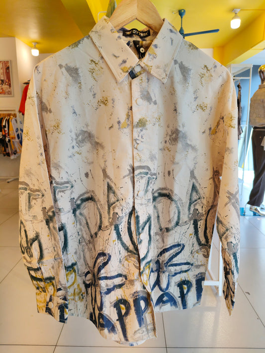 Men's Oversized Printed Shirt (XL)