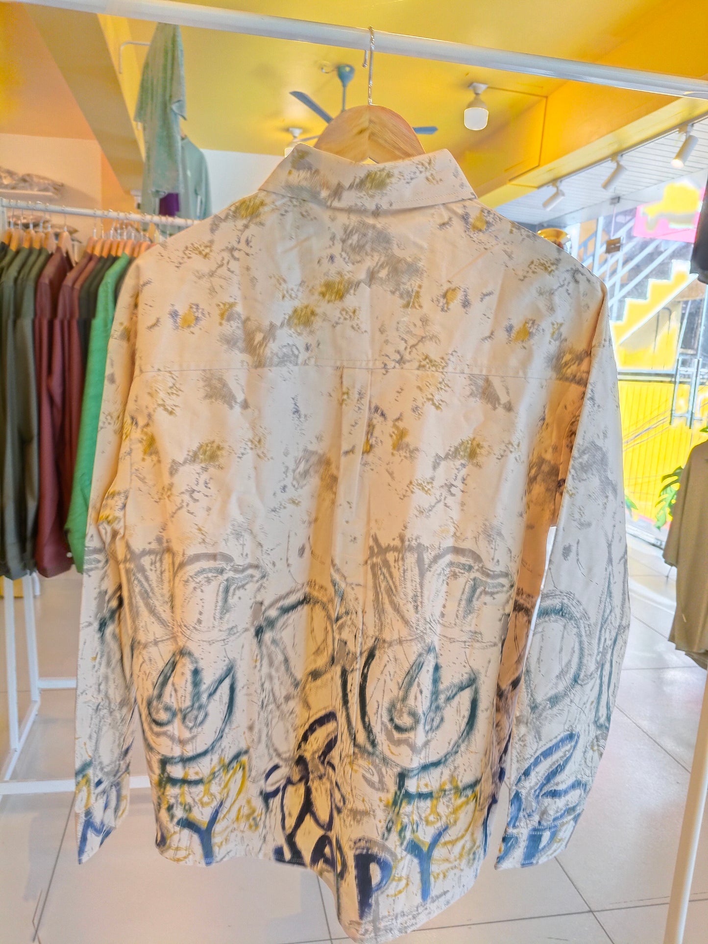Men's Oversized Printed Shirt (XL)