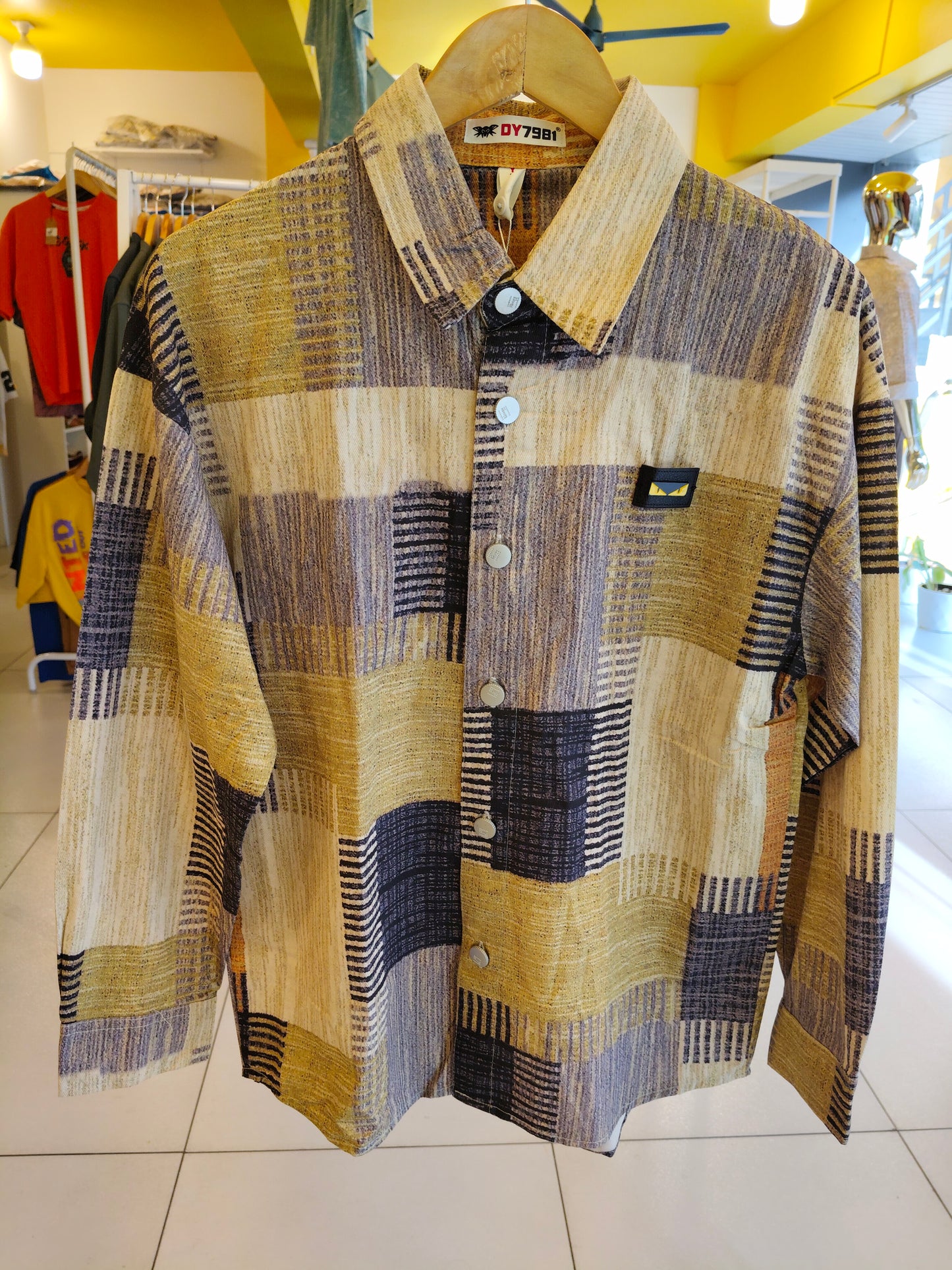 Men's Oversized Printed Shirt (MEDIUM)