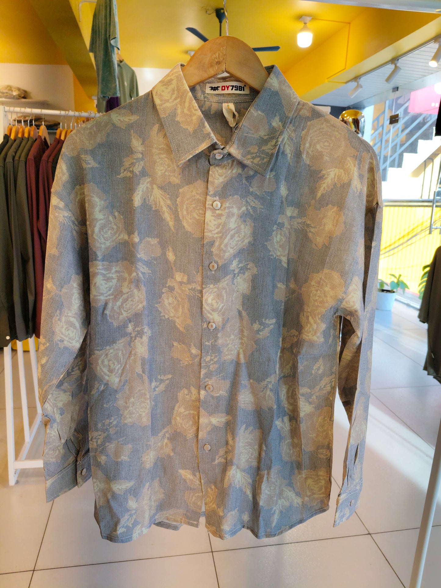 Men's Oversized Printed Shirt (MEDIUM)