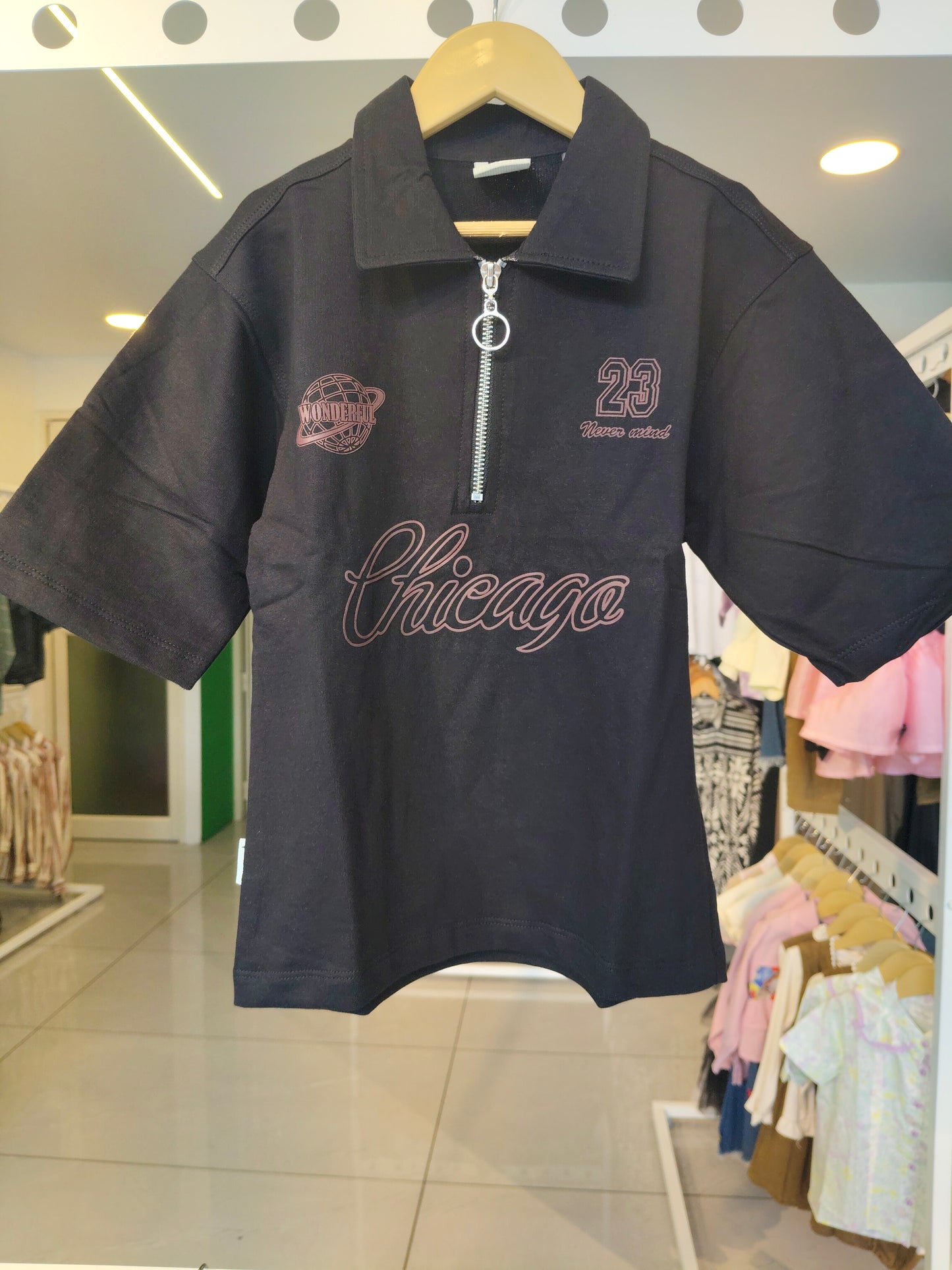 Kids' Zip-Up Polo T-Shirt (6 year)