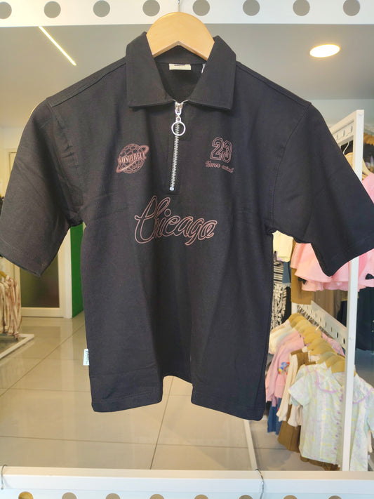 Kids' Zip-Up Polo T-Shirt (12 year)