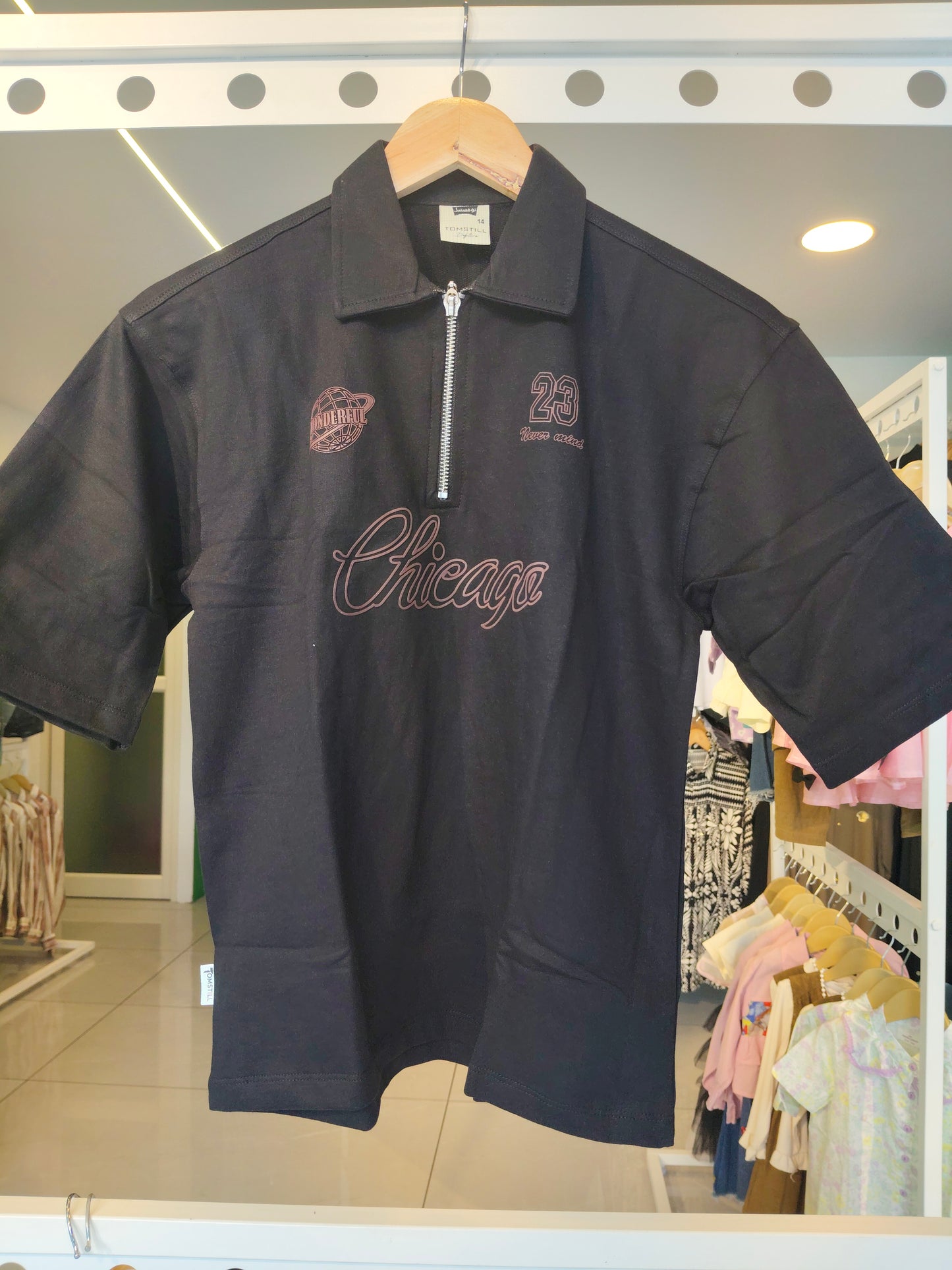 Kids' Zip-Up Polo T-Shirt (14 year)