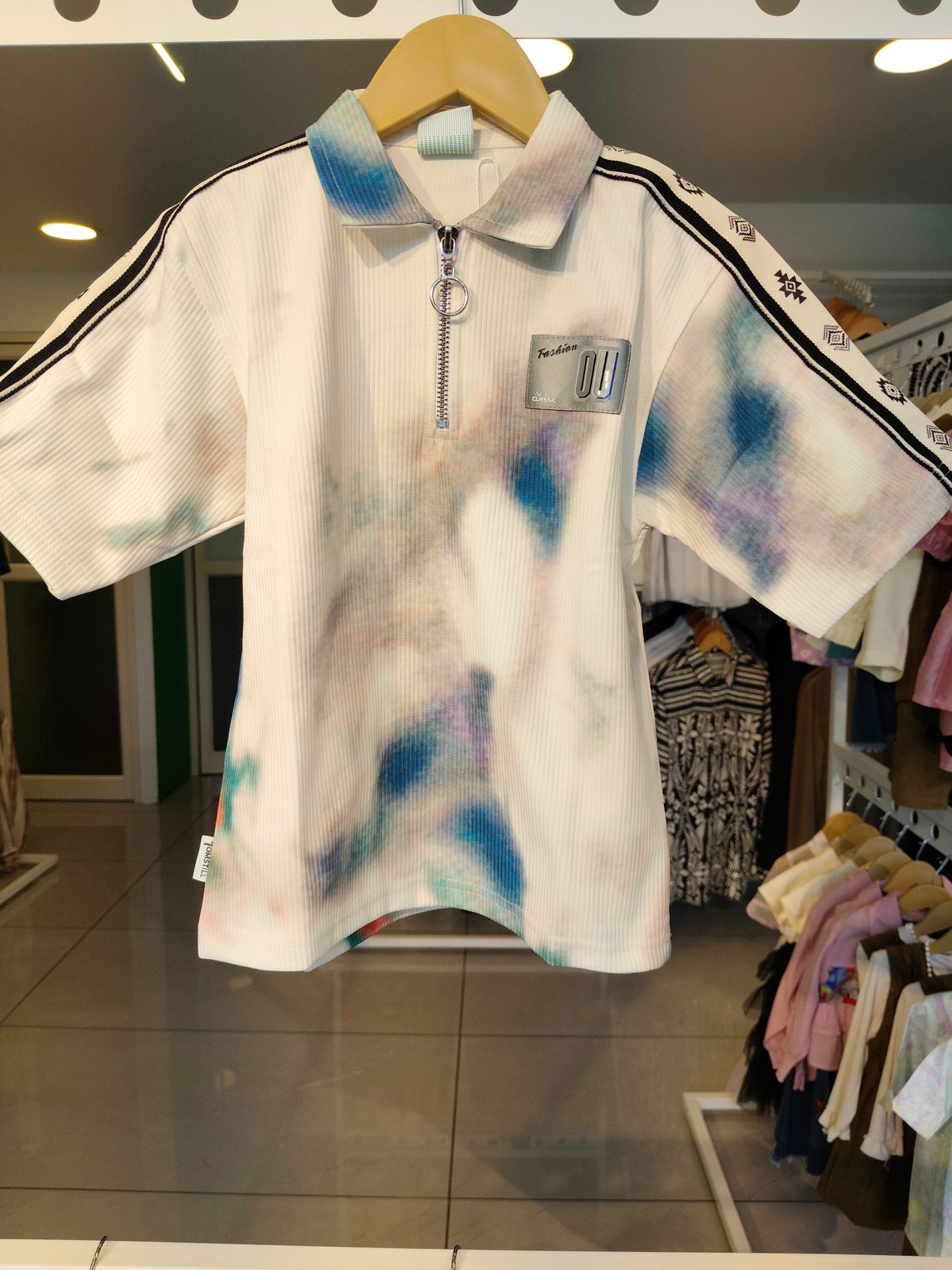 Kids' Zip-Up Polo T-Shirt (6 year)