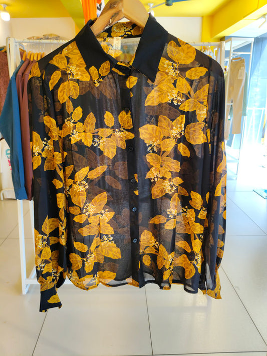 Floral Printed Sheer Shirt for Ladies (FREE SIZE)