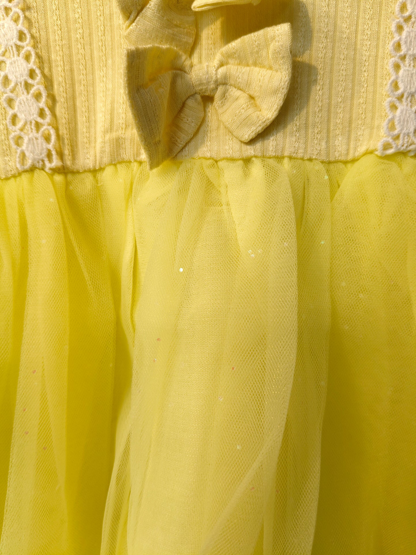 Toddler Girls' Ruffle Sleeve Tulle Dress ( SIZE 120)