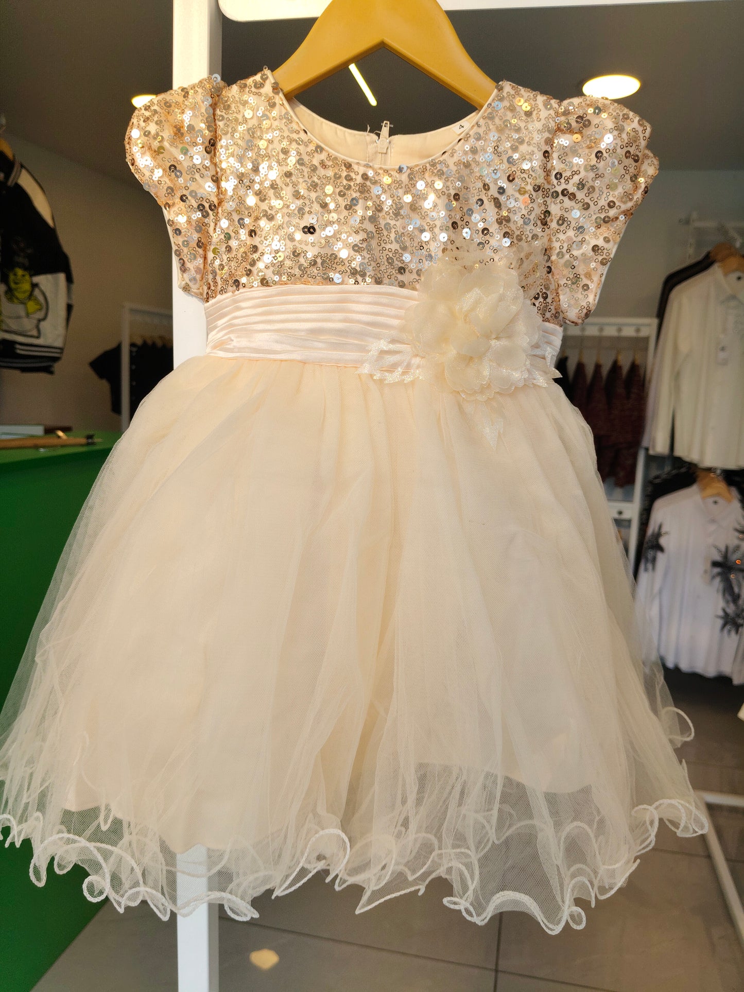 Toddler Girls' Sequin Tulle  Party Dress ( SIZE 4)