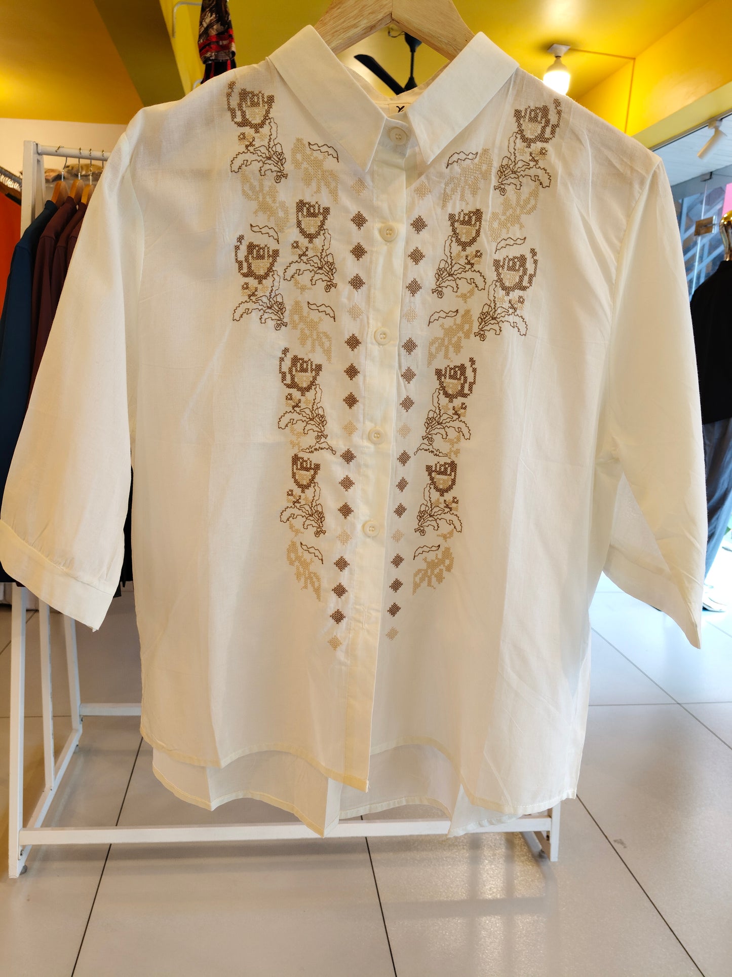 Embroidered Korean Shirt for Women (FREE SIZE)
