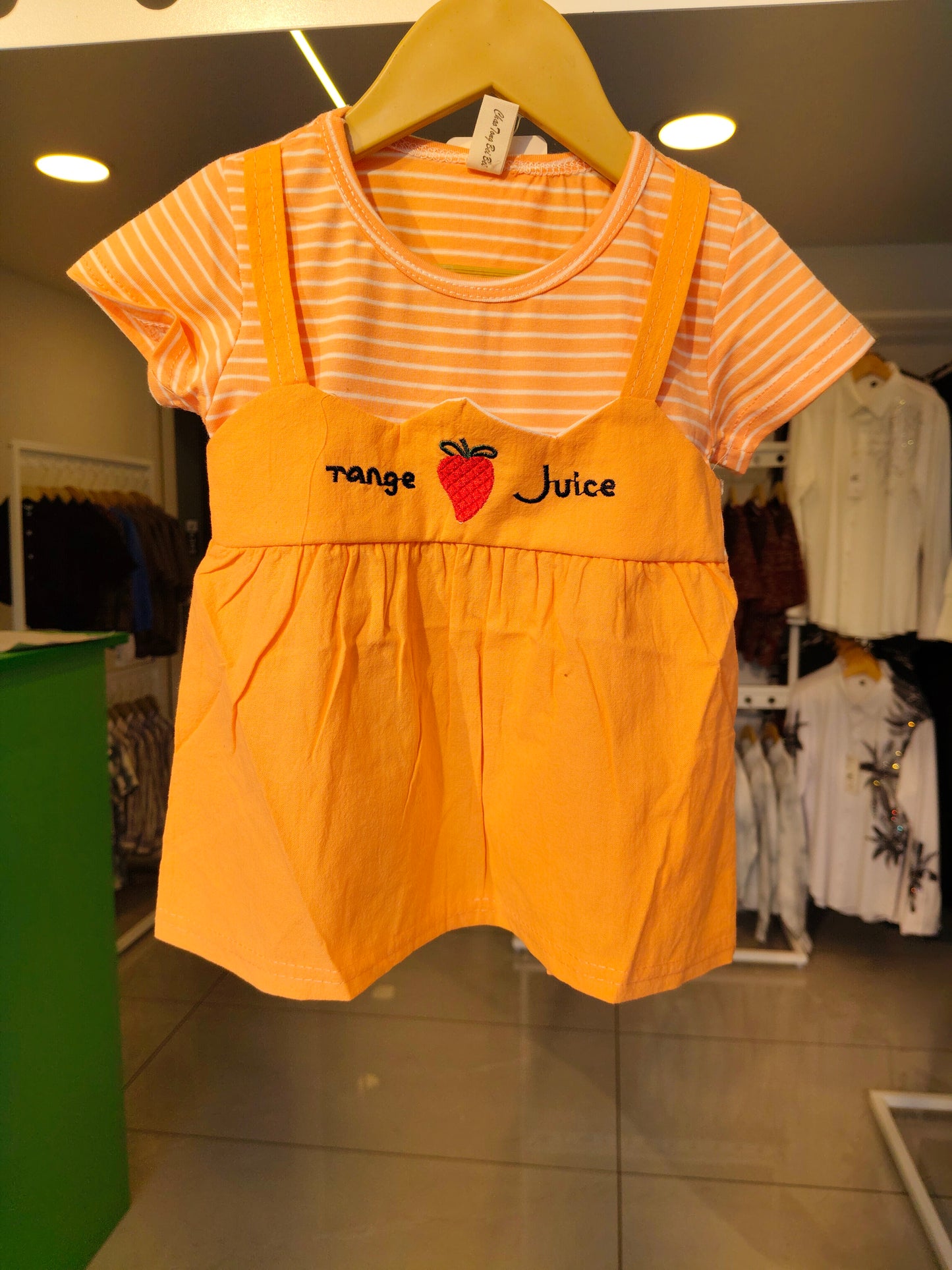 Toddler Girls' Striped Romper Dress ( SMALL )