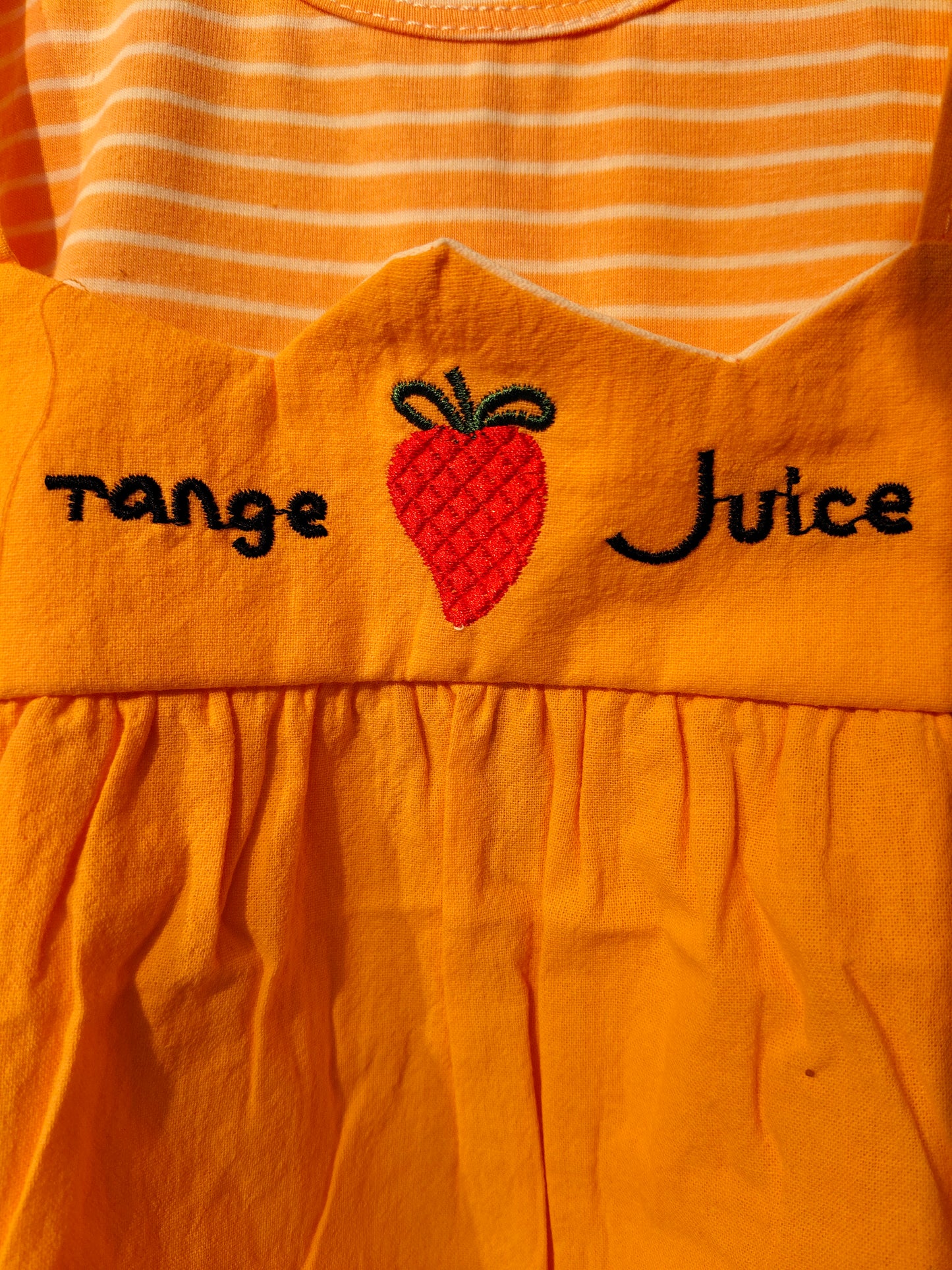 Toddler Girls' Striped Romper Dress ( SMALL )