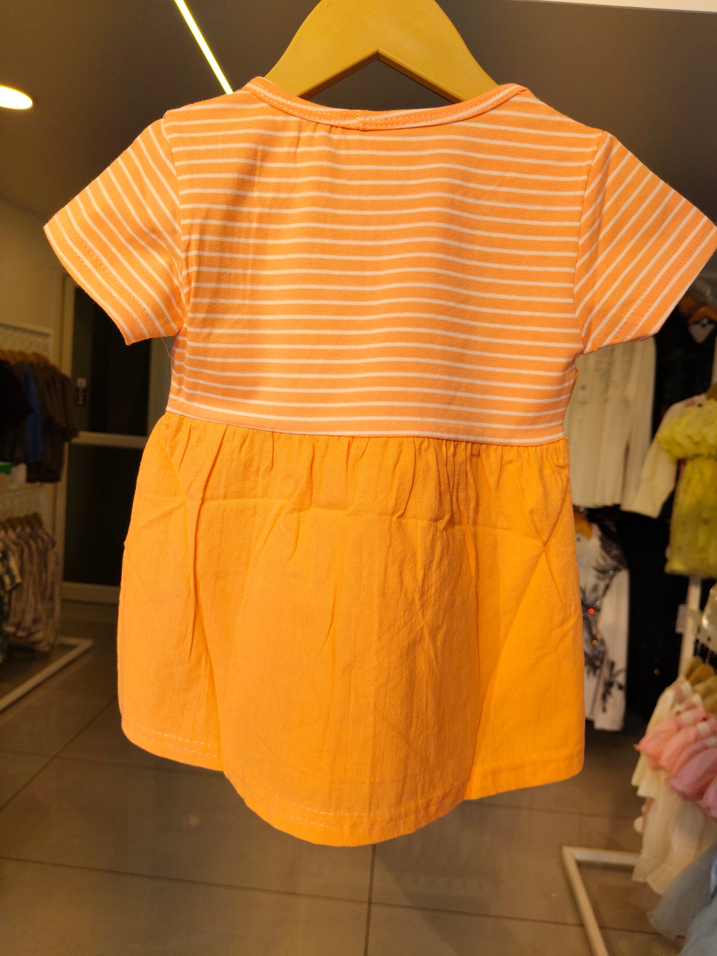 Toddler Girls' Striped Romper Dress ( SMALL )