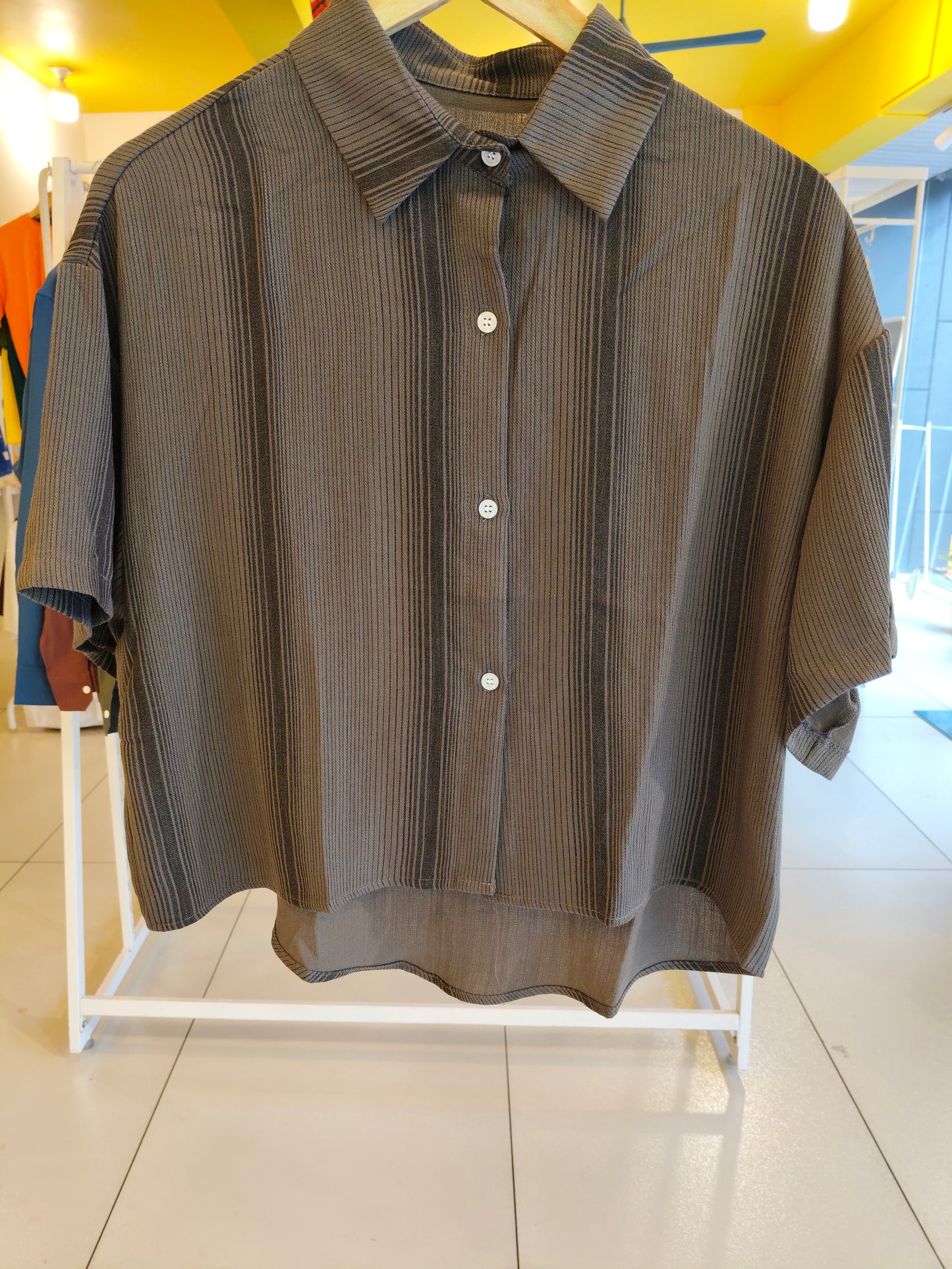 Oversized Striped Shirt for Women (FREE SIZE)