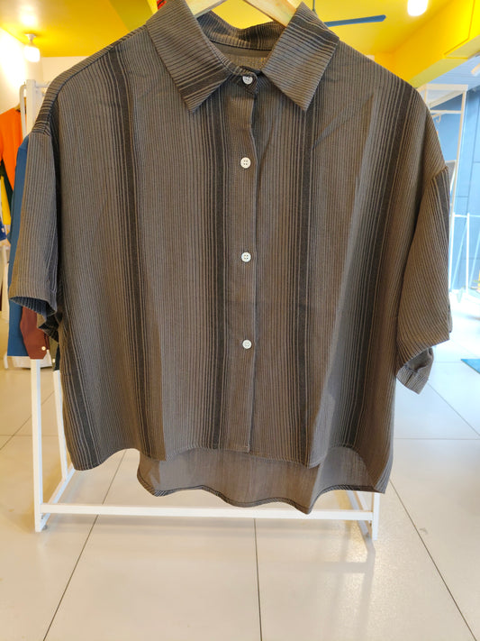 Oversized Striped Shirt for Women (FREE SIZE)