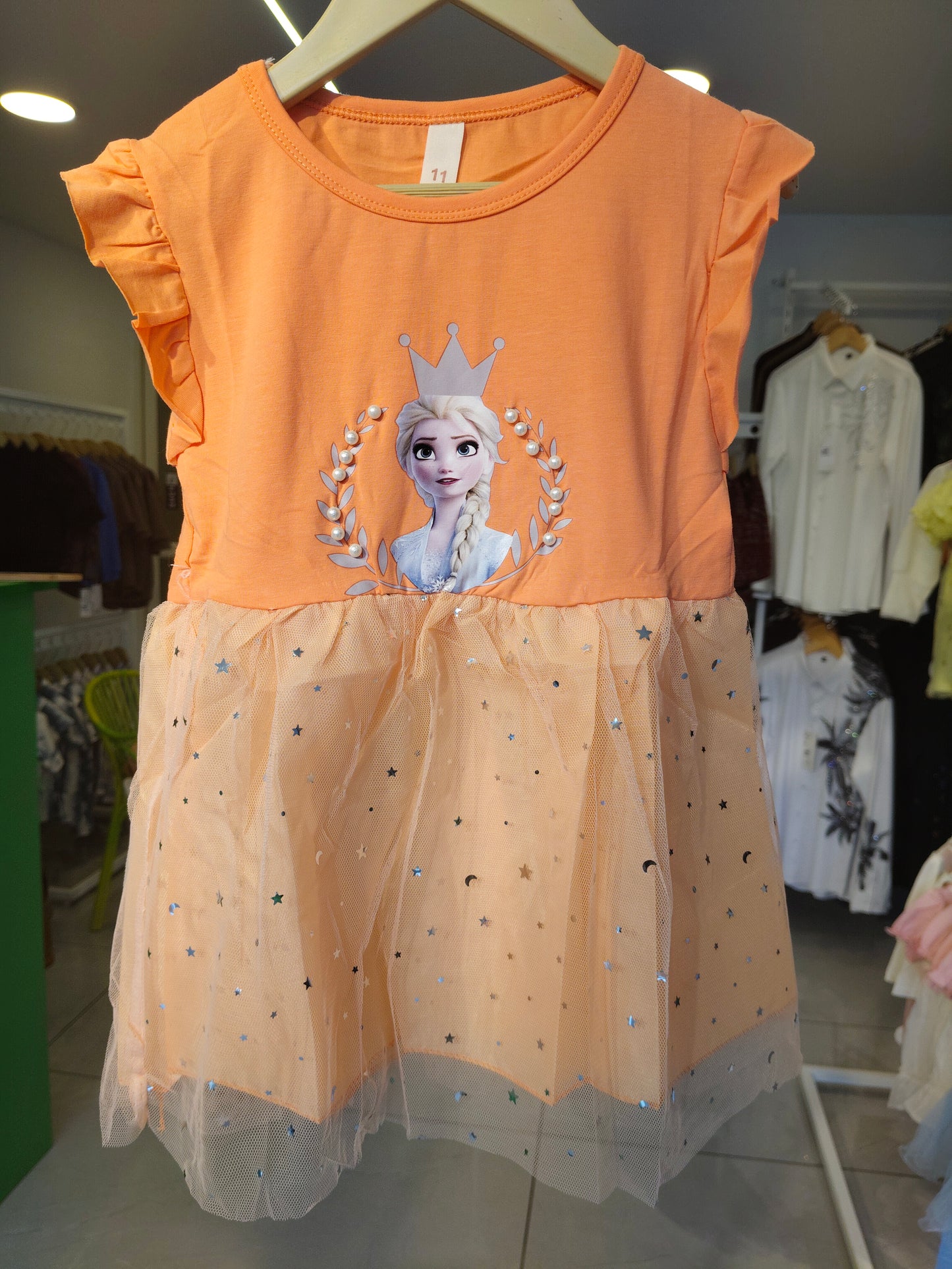 Toddler Girls' Elsa Tulle Dress  ( SIZE 9)