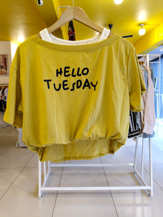 Cold Shoulder Crop top (FREE SIZE)