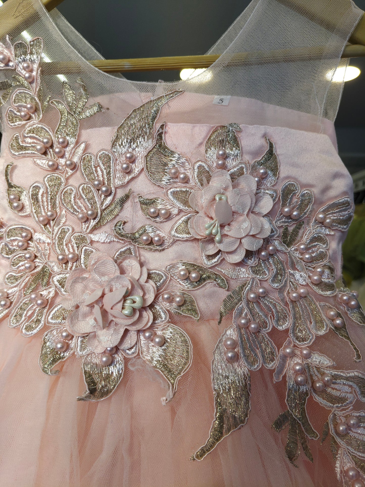 Toddler Girls' Sleeveless Floral Tulle Party Dress  ( SIZE 4)