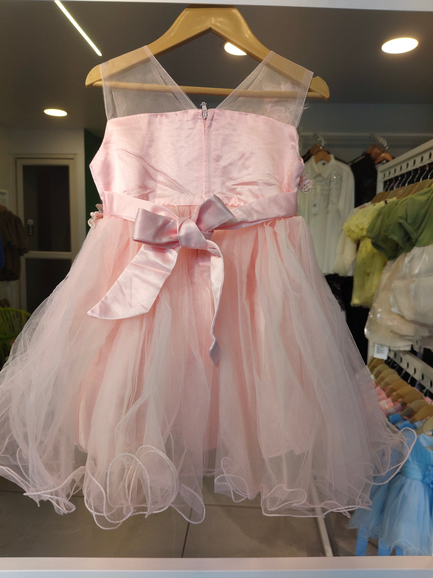 Toddler Girls' Sleeveless Floral Tulle Party Dress  ( SIZE 4)