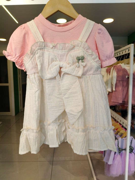 Toddler Girls' Ruffled Pinafore Dress (SIZE 90)