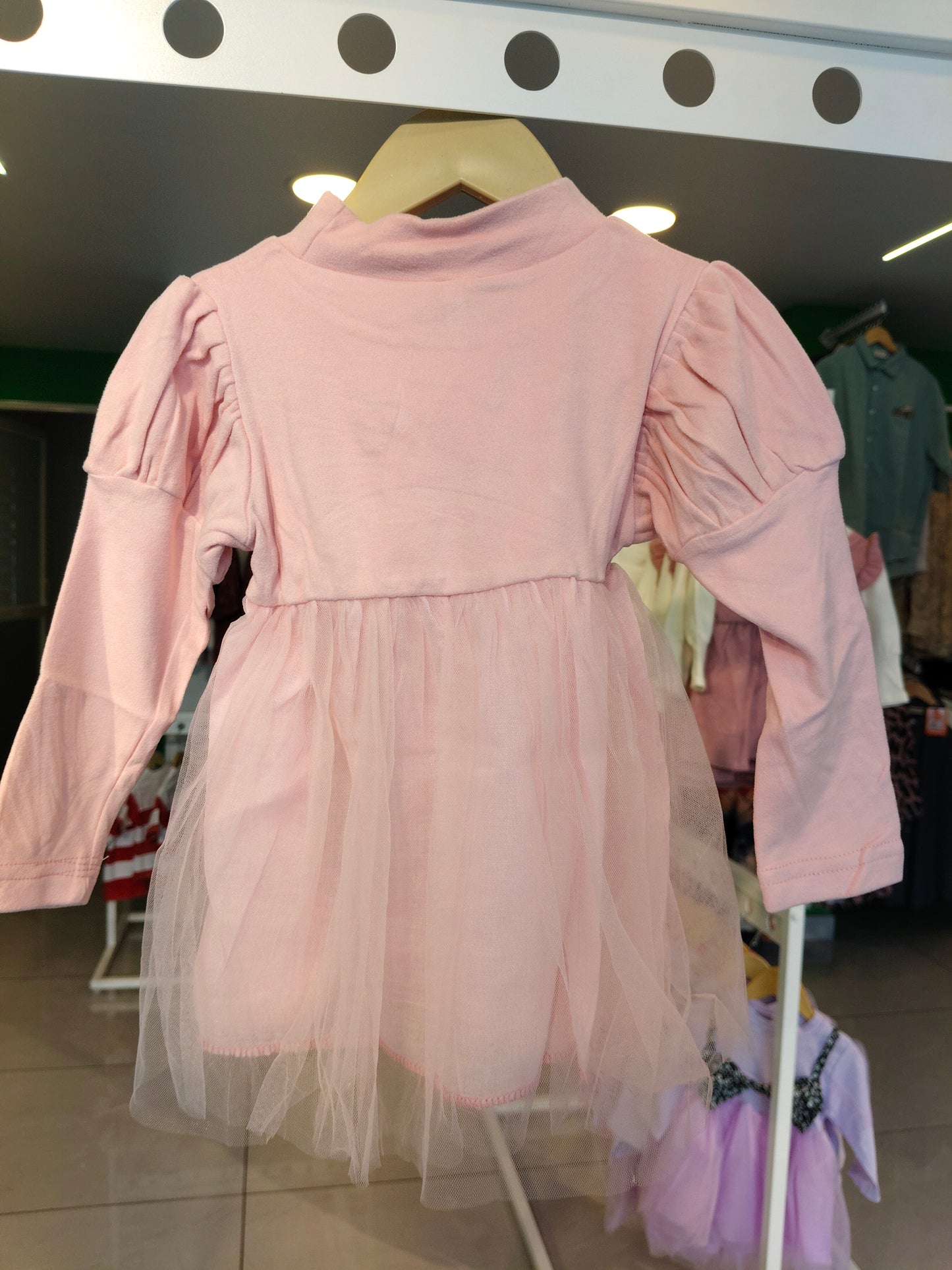 Toddler Girls' Tulle Floral Applique Dress (MEDIUM)