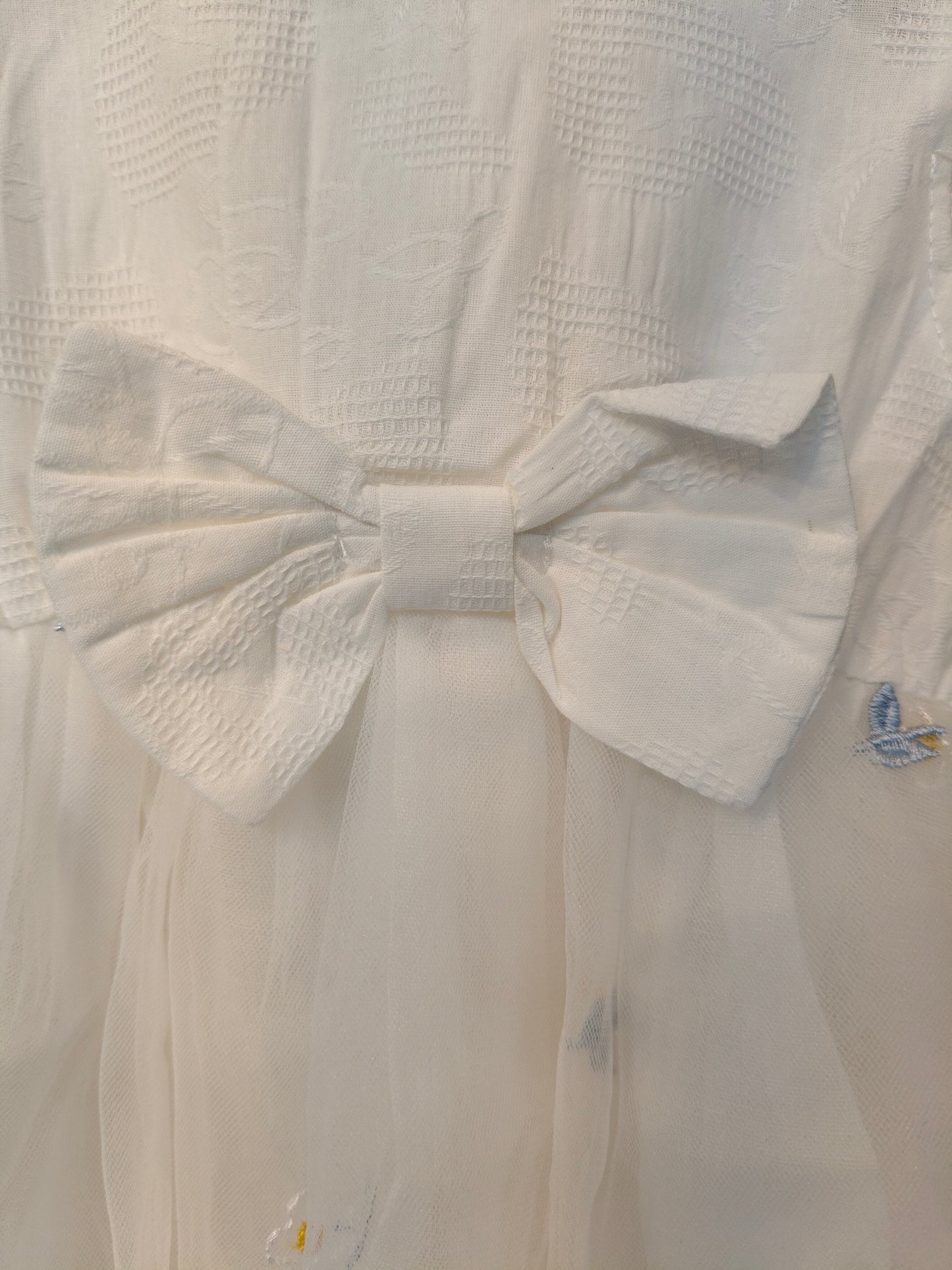 Toddler Girls' Embroidered Floral Tulle Dress (LARGE)