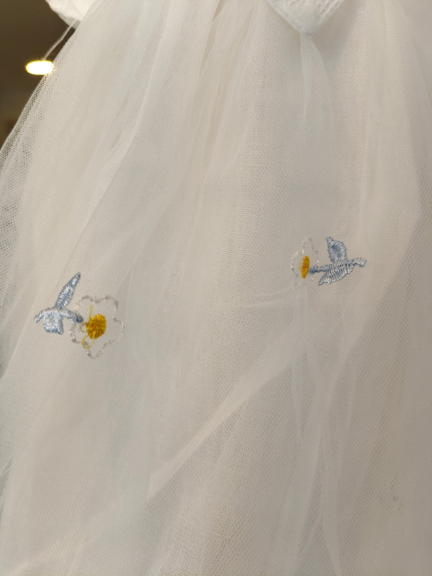 Toddler Girls' Embroidered Floral Tulle Dress (LARGE)