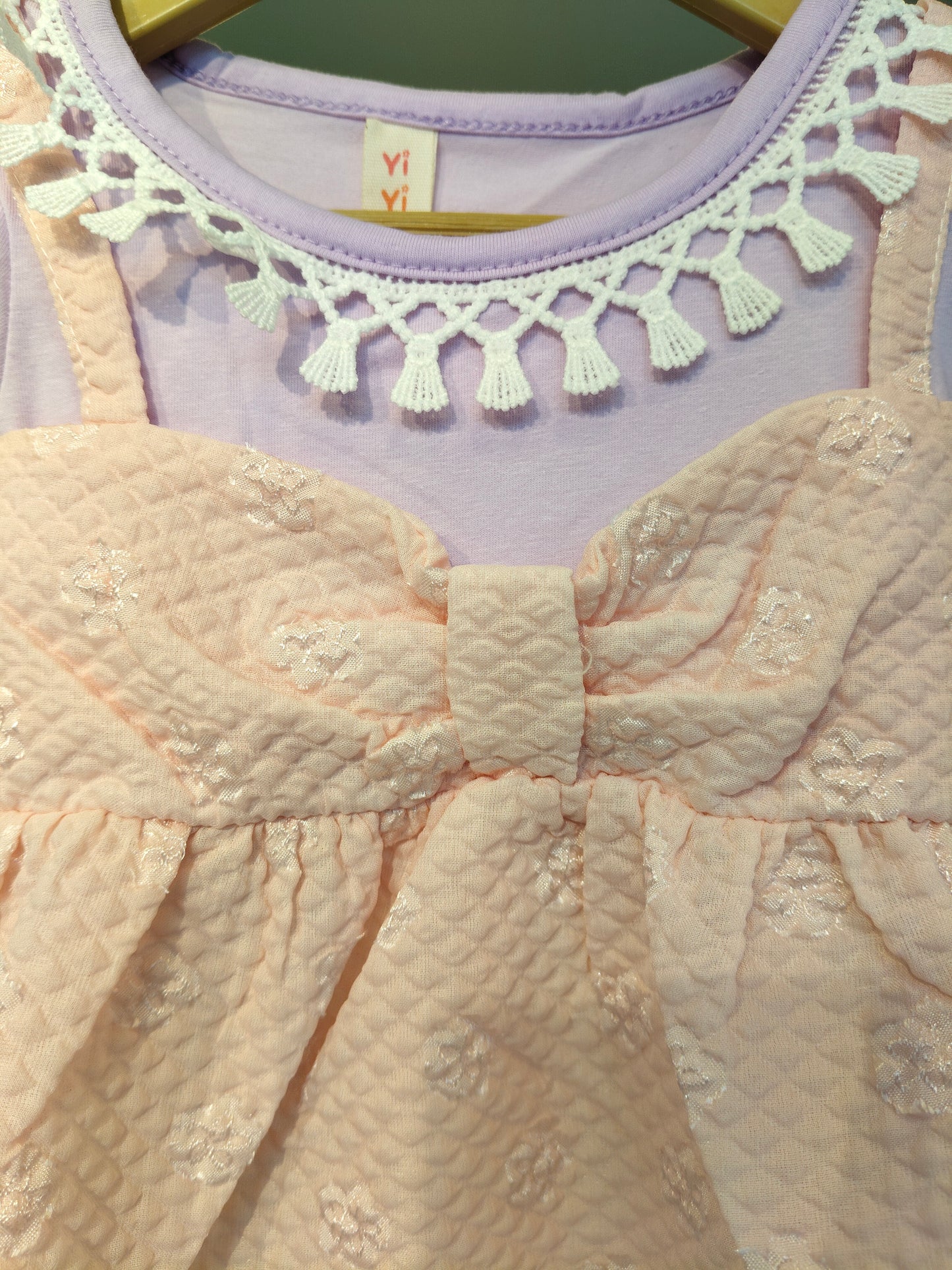 Toddler Girls' Bow Front Dress (SIZE 80)