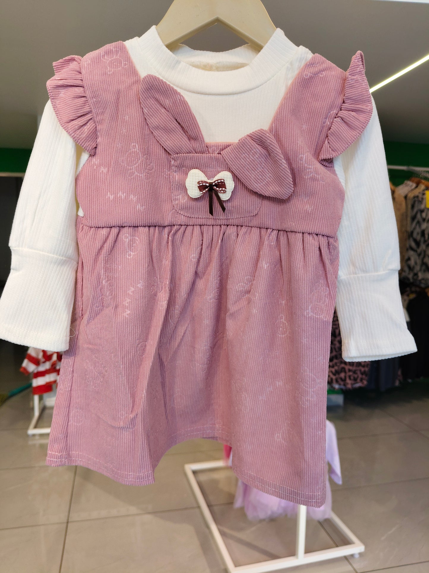 Toddler Girls' Corduroy Jumper Dress(MEDIUM)