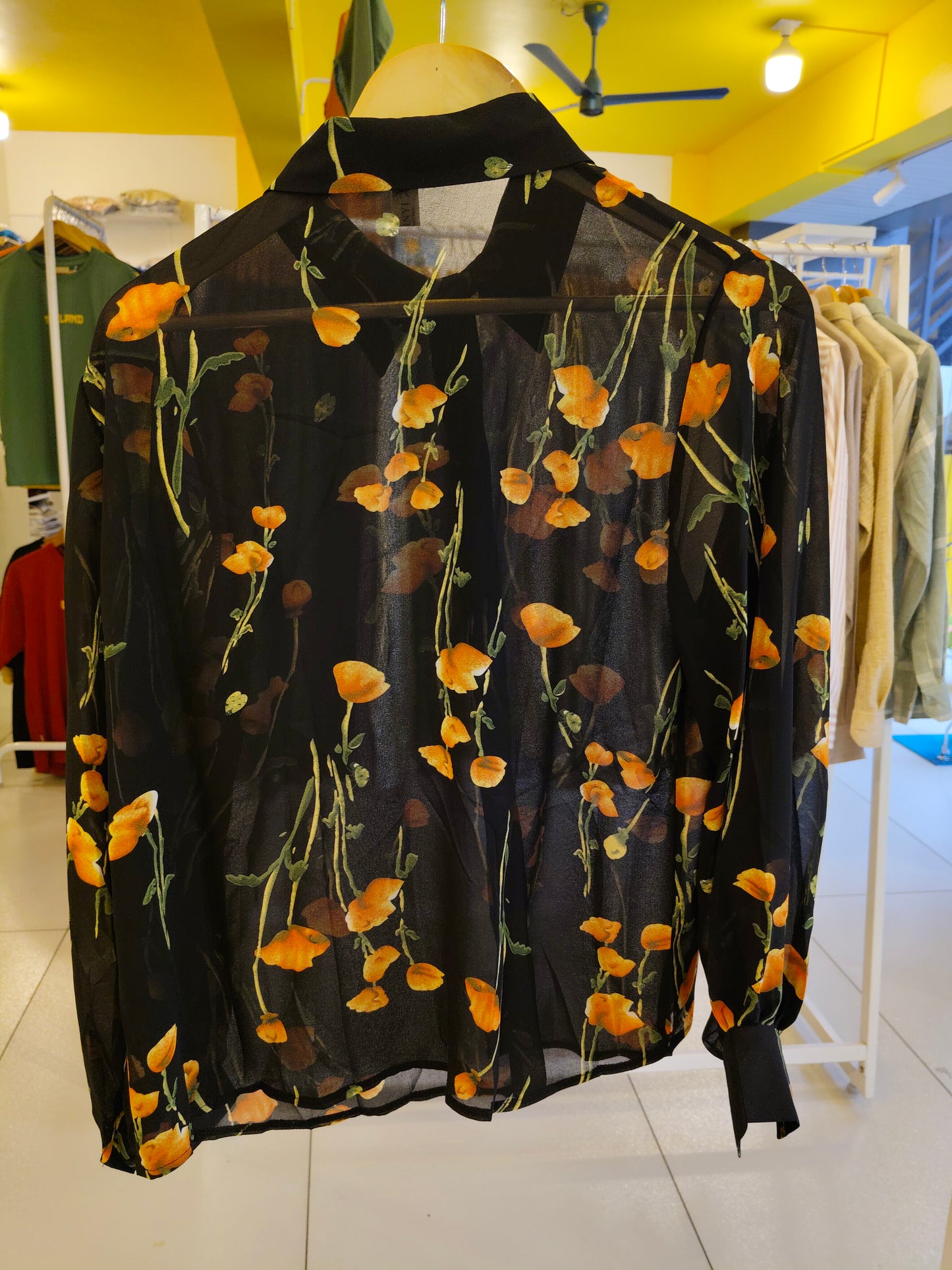 Floral Printed Sheer Shirt for Women (FREE SIZE)