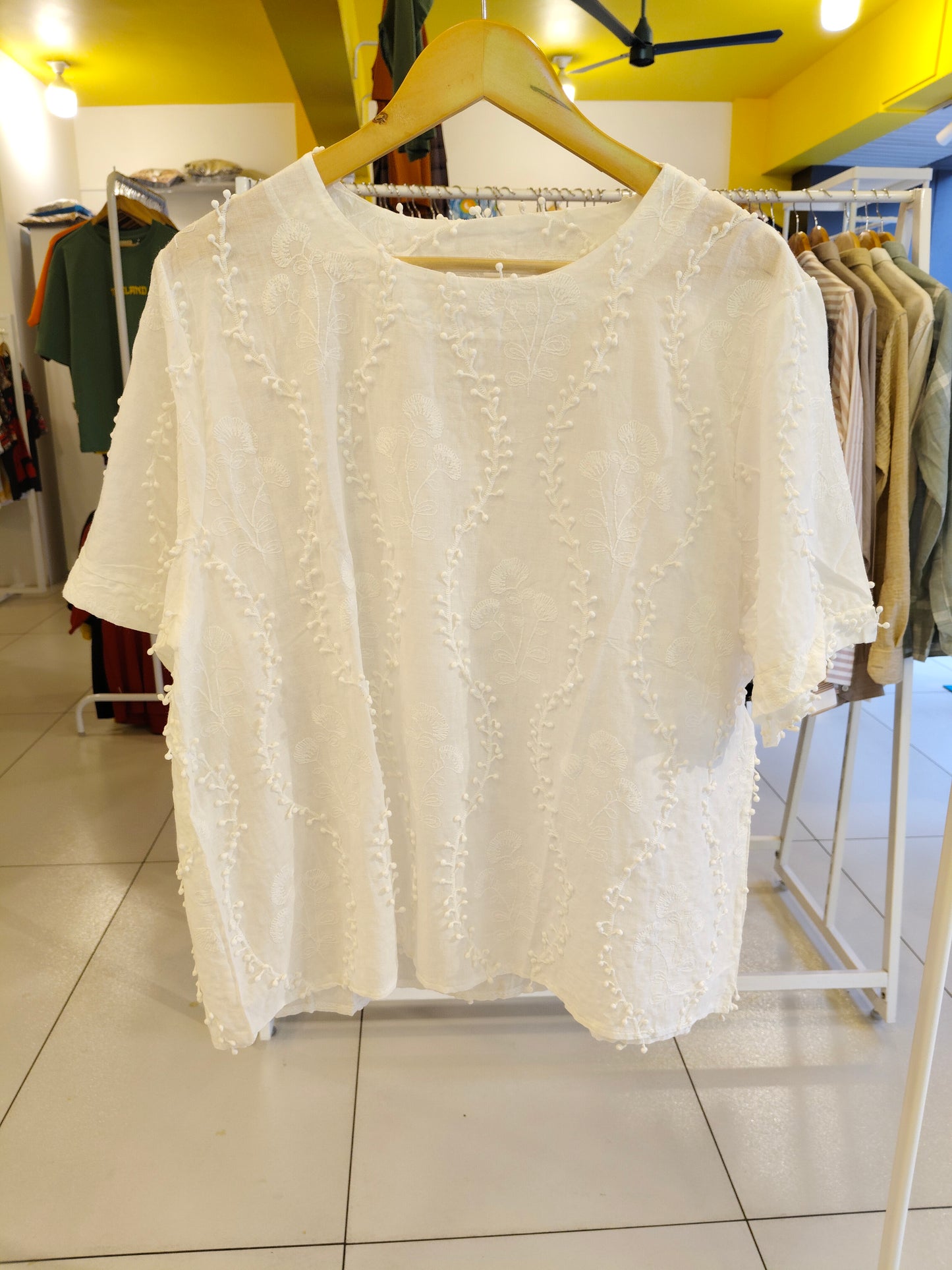 Embroidered Oversized Top for Women (FREE SIZE)