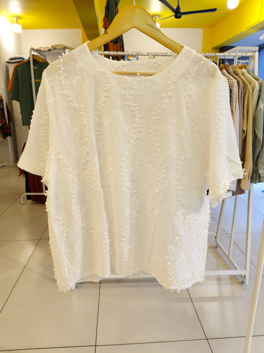 Embroidered Oversized Top for Women (FREE SIZE)