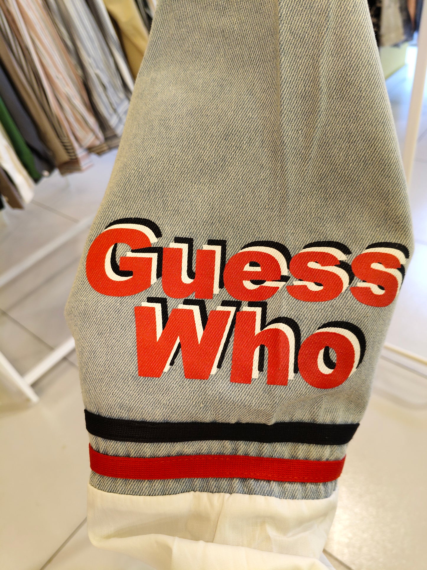 Spliced Denim & White Shirt for Women (FREE SIZE)