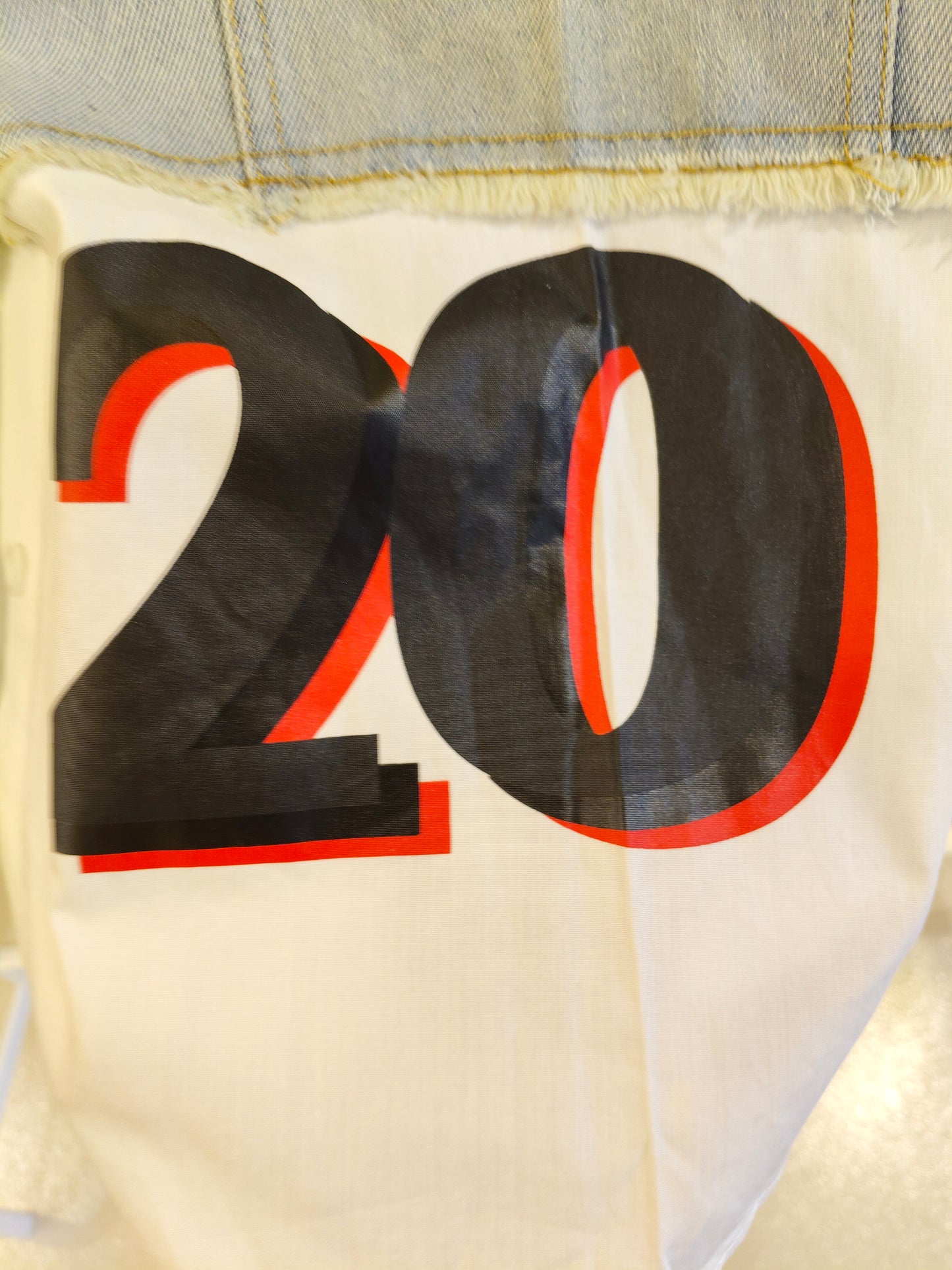 Spliced Denim & White Shirt for Women (FREE SIZE)