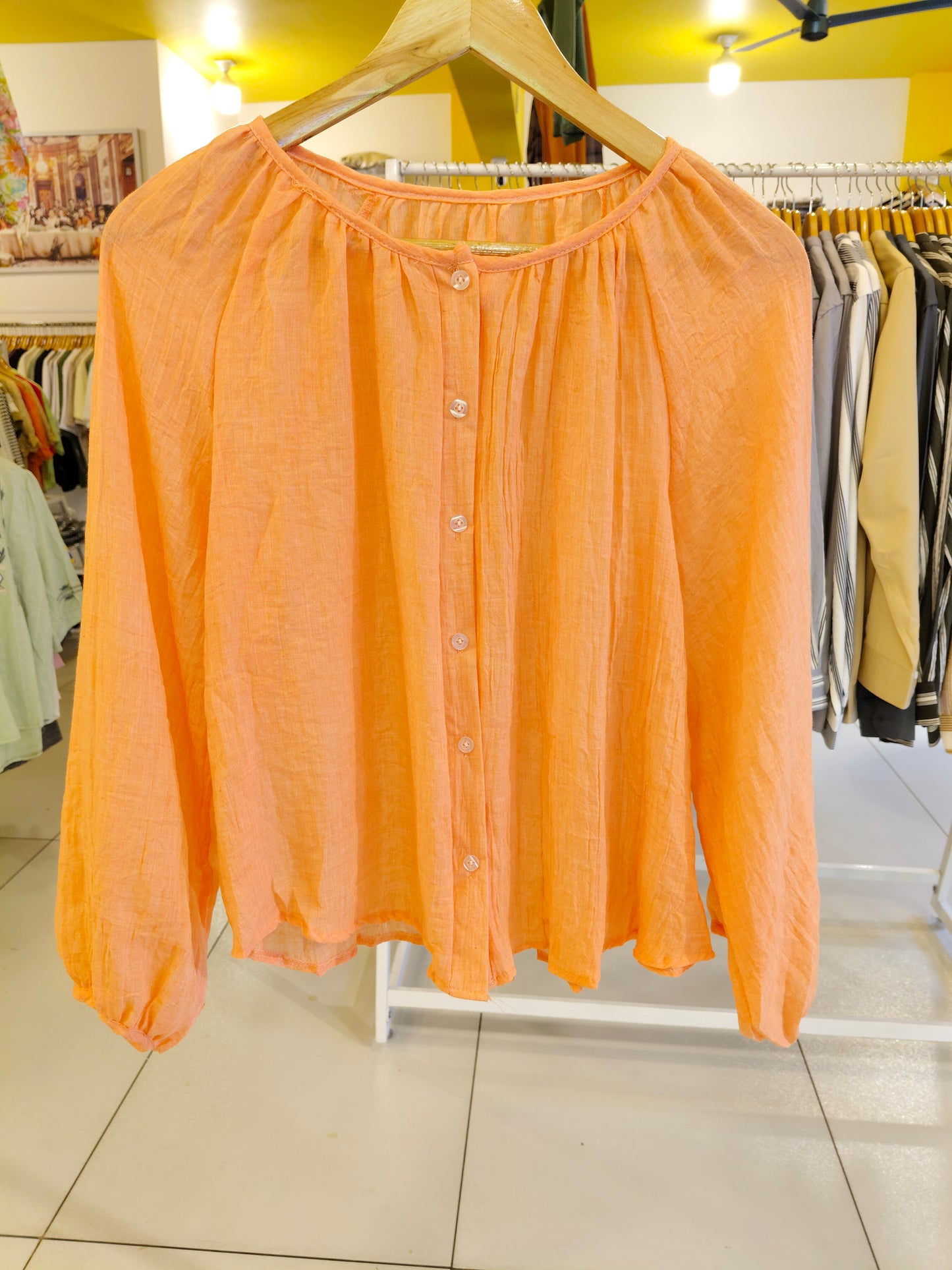 Women Full Sleeve Plain  Shirt (FREE SIZE)