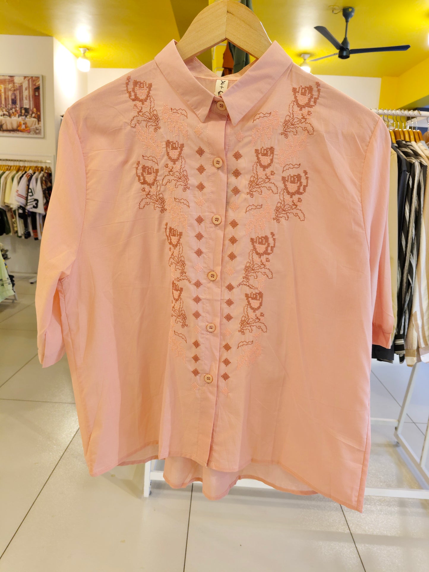 Embroidered Shirt for Women (FREE SIZE)