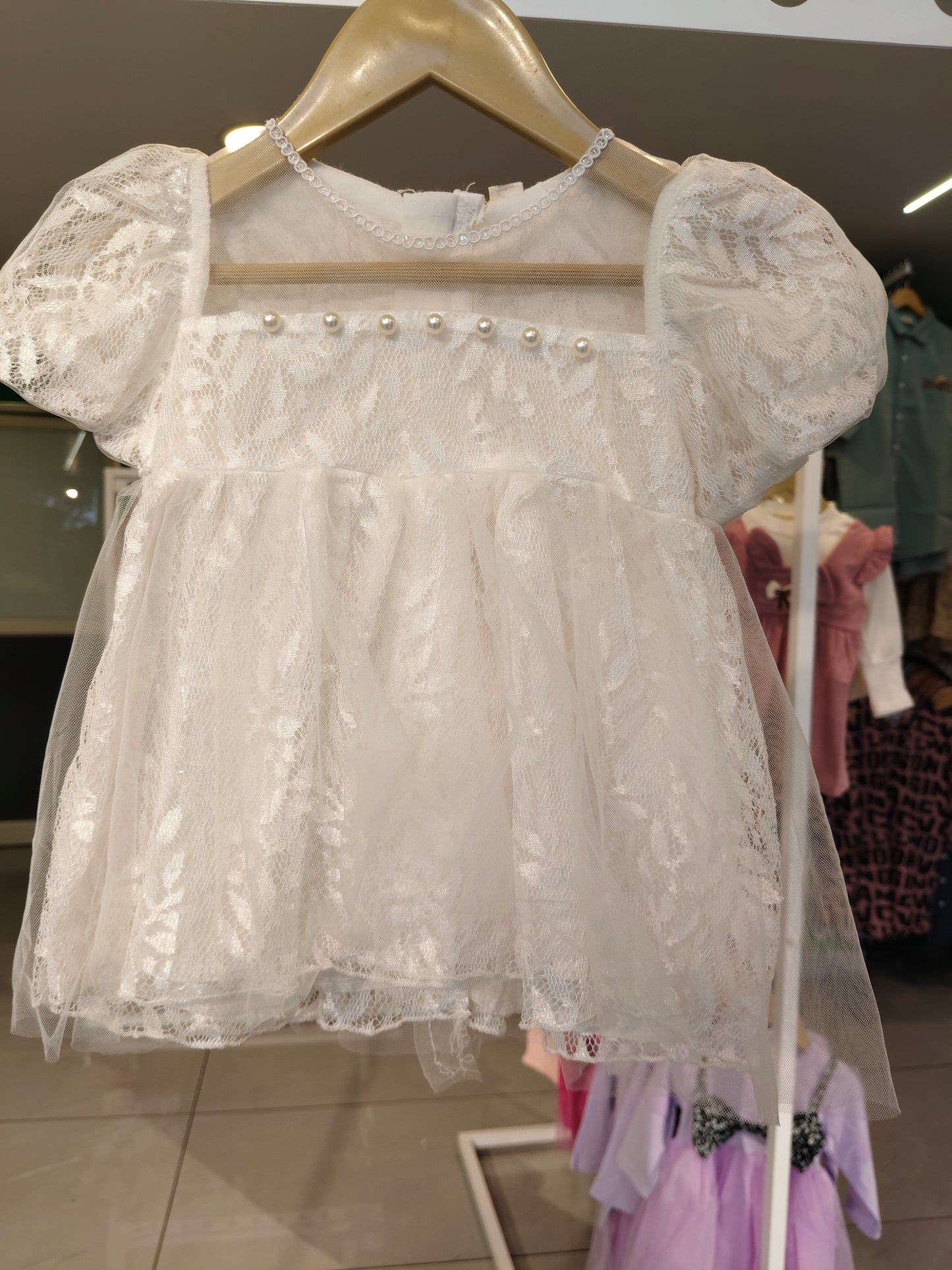 Toddler Girls' Tulle Lace Dress (SIZE 80)