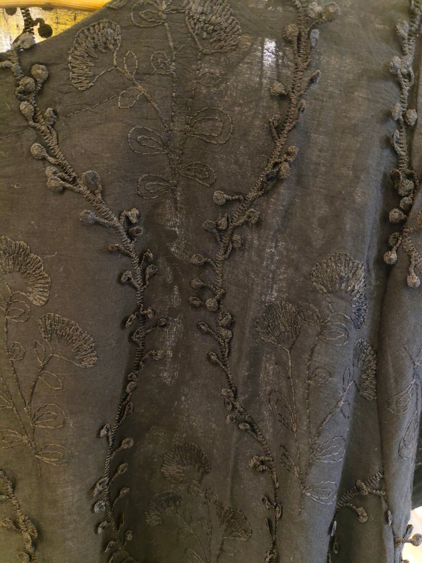 Embroidered Oversized Top for Women  (FREE SIZE)