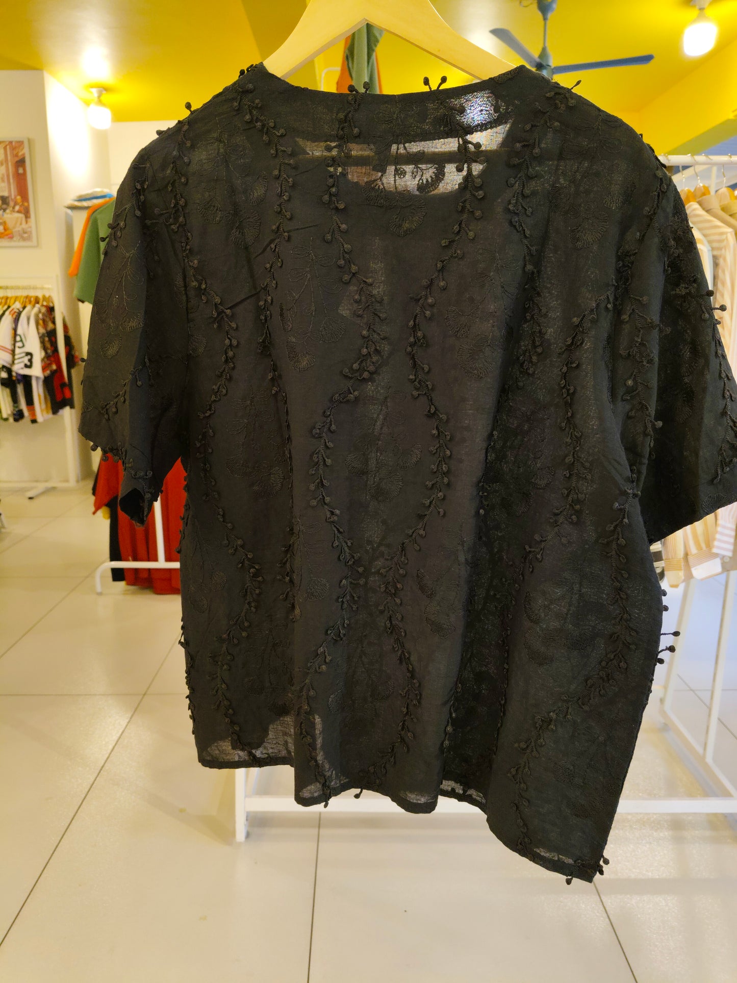 Embroidered Oversized Top for Women  (FREE SIZE)