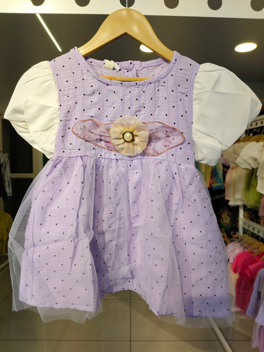Toddler Girls' Dotted Tulle Dress (SIZE 120)